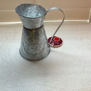 Rustic Silver Holiday Pitcher